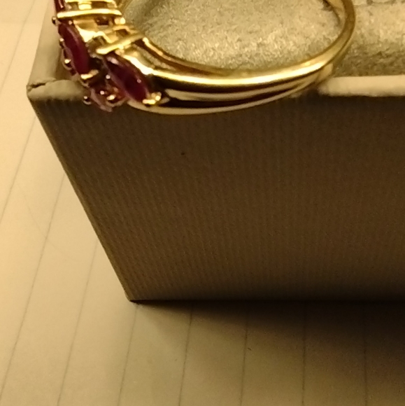 10K Gold Marquise Ruby Ring - Picture 11 of 16